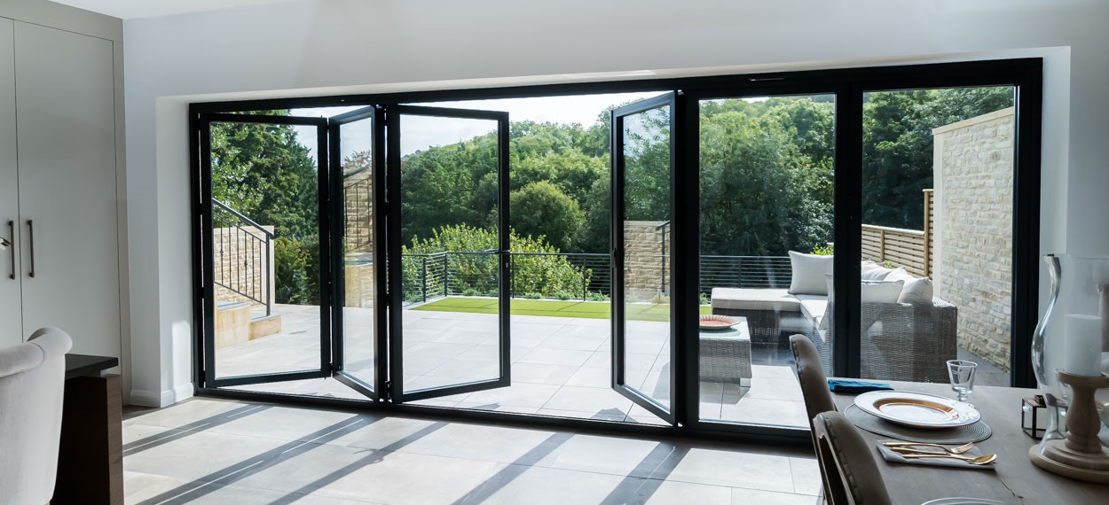 View of a new bifold door design by 21st Century Conservatories & Fascias