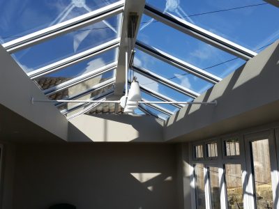 Inside view of a new Livin room conservatory installation.