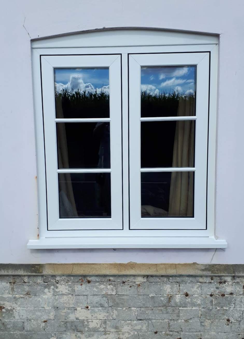 White heritage window design installation.
