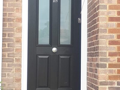 Front view of a composite door model by 21st Century.